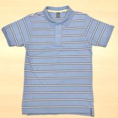 美品　ZARA 青 ストライプ ポロシャツ 150