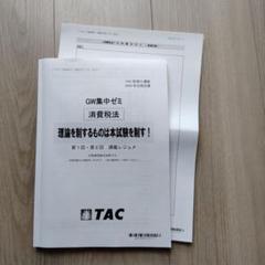 必読【最新、未記入、非売品】2024年 TAC 消費税法GW集中ゼミ理論問題集 必読【最新、未記入、非売品】2024年 TAC 消費税法GW集中ゼミ