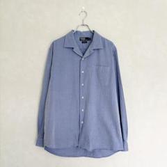 90s ラルフローレン bonnard オープンカラーシャツ コットン ブルー