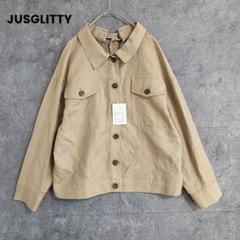 ジャスグリッティー　コットンリンネ　ジャケット　ゆるだぼ　アウター　2 M