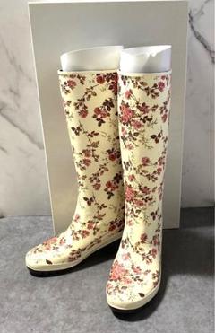 希少 ピンクハウス ピンク バラプリント レインブーツ 長靴