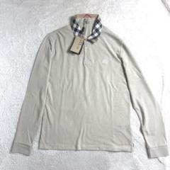 未使用 タグ付き BURBERRY BRIT ベージュ 長袖ポロシャツ M