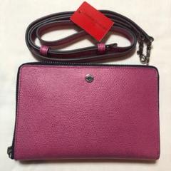 シャルルジョルダン・ショルダー付財布（パスポート・お薬手帳入ります！ピンク シャルルジョルダン・ショルダー付財布（パスポート・お薬手帳