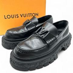 極美品✨LOUIS VUITTON 革靴　ローファー　ブラウン　ロゴマーク LOUIS VUITTON - 極美品◎定370700円 LOUIS VUITTON×YK ルイ