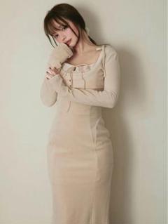 andmary Roy velour set long dress S