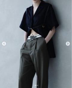 完売品　ルシェルブルー　フォールドベルトトラウザー / Folded Belt LE CIEL BLEU（ルシェルブルー）の「フォールドベルトトラウザー