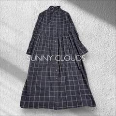 サニークラウズ♡チェック柄シャツワンピース 綿100 ゆったり