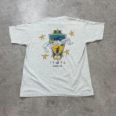 90s.USA製 シングルステッチTシャツ ワンポイント グレーL【ST078】