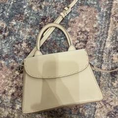【即日発送】ZARA ホワイト ベージュ ショルダーザラ ハンドバッグミニバッグのサムネイル