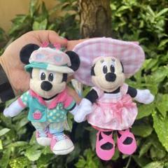 上海ディズニー ミッキー ミニ ぬいぐるみキーホルダー 4個