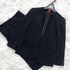 【美品】デプレ スーツ セットアップ ノーカラージャケット パンツ 黒 36 美品】デプレ スーツ セットアップ ノーカラージャケット パンツ