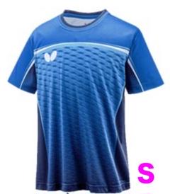 卓球ユニフォーム フルグレス・シャツ ブルー Sサイズ