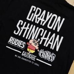 【クレヨンしんちゃん✕RUDIES】Tシャツ ブラック/XL