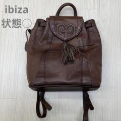値下げ交渉可　新品同様　未使用　イビザレザーリュック　黒 IBIZA - イビサ／IBIZA リュック バッグ デイパック バック