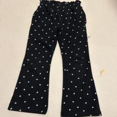 ハート柄フレアパンツ 黒　110 コトリ　バースデイ