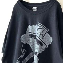ギルダン 横顔 傘 マスク Tシャツ XL ブラック 黒 古着