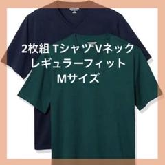 3701 新品未使用 2枚組 Tシャツ Vネック レギュラーフィット 半袖