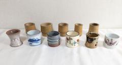 茶道具　弥三郎作　古竹　蓋置　一双　共布　書付極め箱　V　R8685 茶道具 弥三郎作 古竹 蓋置 一双 共布 書付極め箱 V R8685