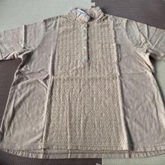 綿100% 製品染め　小紋柄刺繍 ＆カットソー　プルオーバー