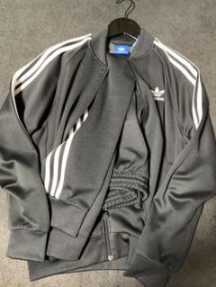 adidas アディダス 旧ロゴ セットアップ ジャージLサイズ ブラック