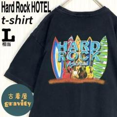 【人気】ハードロックホテル☆tシャツ ギター　サーフボード　バックプリント