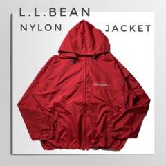 90s L.L.Bean ナイロンジャケット マウンパ刺繍ロゴドローコードY2K