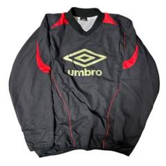アンブロ UMBRO ナイロン プルオーバー 青 センター ロゴ ピステ