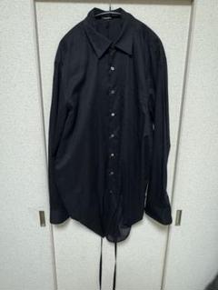 新品タグ付Ann Demeulemeester プリントシルクミリタリーシャツ