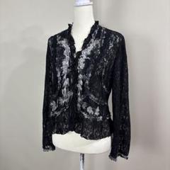 ●美品● アトリエまりこ・びーどろぽえむお好きな方向け 総柄レース生地ジャケット