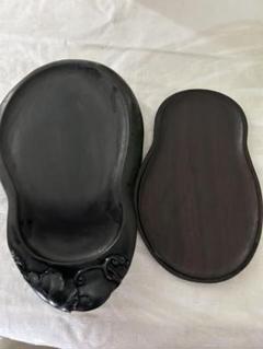 【未使用】甲斐雨畑硯　 十一世　雨宮静軒作　雨端硯　和硯　骨董品 甲斐雨端硯 十一世 雨宮静軒(作) 老松硯 共箱 未使用 | 古美術ささき