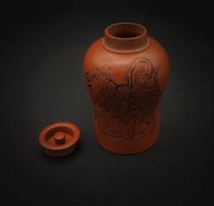 常滑焼名工 梅原玉堂 朱泥 寿雲刀 七福神茶入 茶道具 常滑焼名工 梅原玉堂 朱泥 寿雲刀 七福神茶入 茶道具 - メルカリ