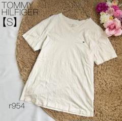 トミーヒルフィガー　ワンポイント　半袖Tシャツ　白T 綿　コットン　ホワイト　S