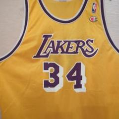 Lakers 34番 ユニフォーム サイズ52 Champion