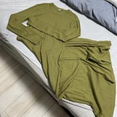 UNIQLO 完売 リブ長袖 カーキ ワンピースM 未使用