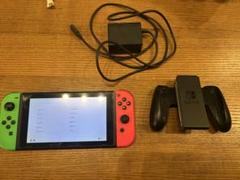 Nintendo Switch 本体 グリーン/ピンク ACアダプター付き - メルカリ