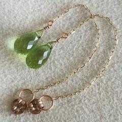驚きの価格が実現！ ペリドット♡緑【キュイキュイ】K10 ゴールド ピアスキャッチ アクセサリー