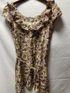 可愛い✨bianca’s closet 花柄フリルワンピース 日本製 M
