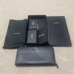 極美✨サンローラン 長財布 キャビアスキン ラウンドジップ レザー 黒 SAINT LAURENT - 極美✨付属完備✨サンローラン 長財布 キャビア