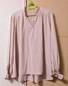 kumikyoku（組曲） - 新品・未使用  組曲 ブラウスL～LL KUMIKYOKU NAVY】コンフォータブルドレープ 襟付きブラウス