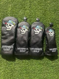 新品未使用DEVEREUXGOLFデヴァローゴルフヘッドカバー4点セットブラック
