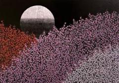 【代引き不可】 平松礼二、【路一月華】、希少な額装用画集より、新品額装付 絵画