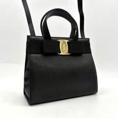 【極美品】フェラガモ 2way ハンドバッグ ロゴ シボ革 ブラック レザー 楽天市場】【全品10%OFFクーポン】 フェラガモ 2WAYバッグ