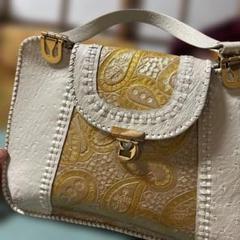 ハンドメイド 本皮　ハンドバッグ