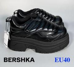 ★国内在庫/即発可*BERSHKA*リブベルクロ厚底スニーカー/EU40★ ☆新品/ドイツ輸入品/BERSHKA/リブベルクロ厚底スニーカー/EU40