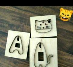 丸々 猫の形 キーホルダー ハンドメイド