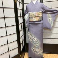 ［4388］訪問着 美品 草花文様 ガード加工済 しつけ付 正絹 着物 袷