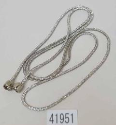 飾り紐 かざりひも ストーン キラキラ シルバー 帯締め 浴衣用 NO41951のサムネイル