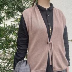 Cotton Linen ジレ / Vlas Blomme vlas blomme Hazy Cotton Linen ケープジレ（2color） - poooL