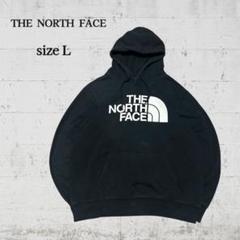 THE NORTH FACEパーカープルオーバーLラバープリントロゴ黒F635