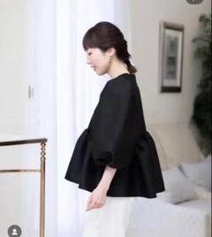 enshia ドットブライズトップス(black)